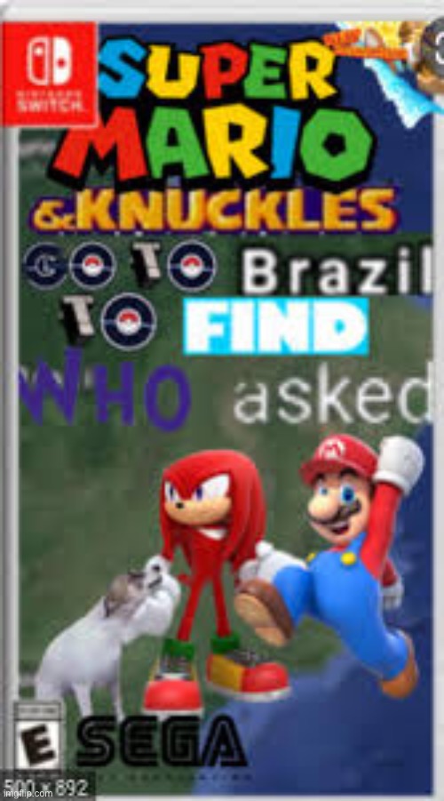image tagged in knuckles,mario | made w/ Imgflip meme maker