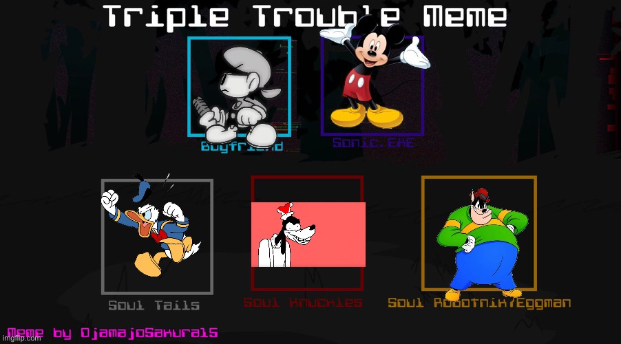 FNF Triple Trouble Template | image tagged in fnf triple trouble template | made w/ Imgflip meme maker