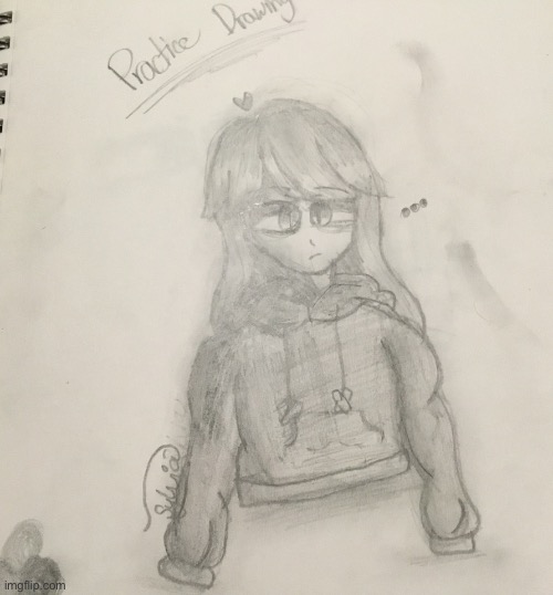 YES I can draw traditionally! (The light glare makes you unable to see the shading oof) | made w/ Imgflip meme maker