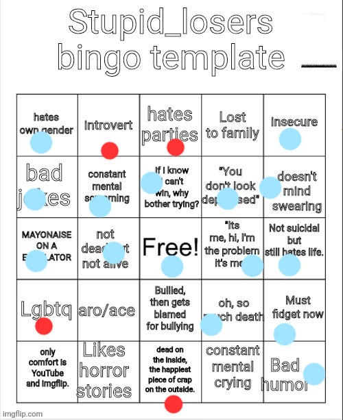 Hope you don't mind me using ur bingo temp!~ <3 | made w/ Imgflip meme maker