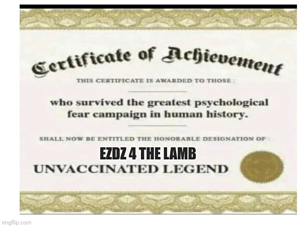 No vax | EZDZ 4 THE LAMB | image tagged in no vax | made w/ Imgflip meme maker