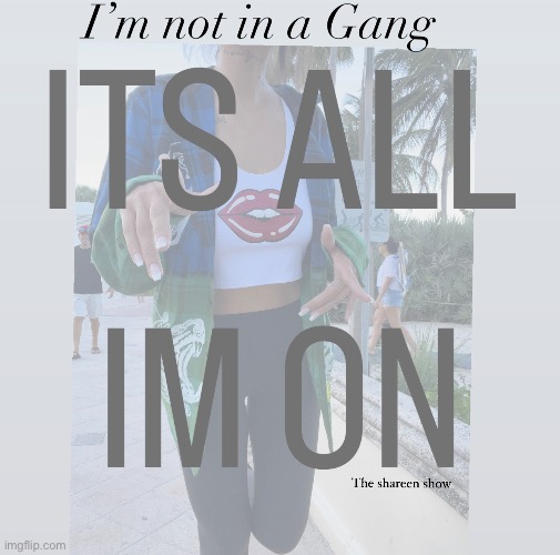 I’m not in a gang it’s all I’m on | image tagged in gang,hustlequote,shareenhammoud,motivational,inspirational quote | made w/ Imgflip meme maker