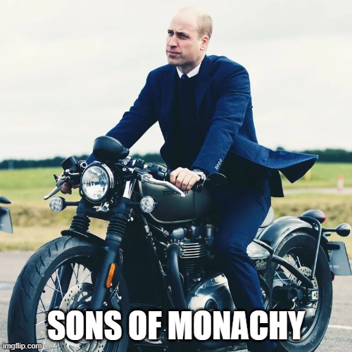 Sons of Anarchy | SONS OF MONACHY | image tagged in prince william | made w/ Imgflip meme maker