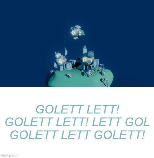 Golett Cheer Squad! | GOLETT LETT! GOLETT LETT! LETT GOL GOLETT LETT GOLETT! | image tagged in golett,cheerleaders | made w/ Imgflip meme maker