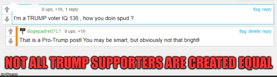 Some, Not All | NOT ALL TRUMP SUPPORTERS ARE CREATED EQUAL | image tagged in donald trump,trump,donald trump approves,president trump,maga,trump train | made w/ Imgflip meme maker