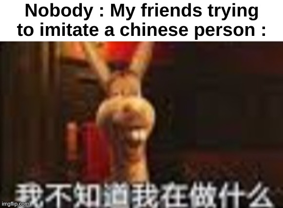 they imitate it very well fr fr | Nobody : My friends trying to imitate a chinese person : | image tagged in memes,funny,relatable,friends,china,front page plz | made w/ Imgflip meme maker