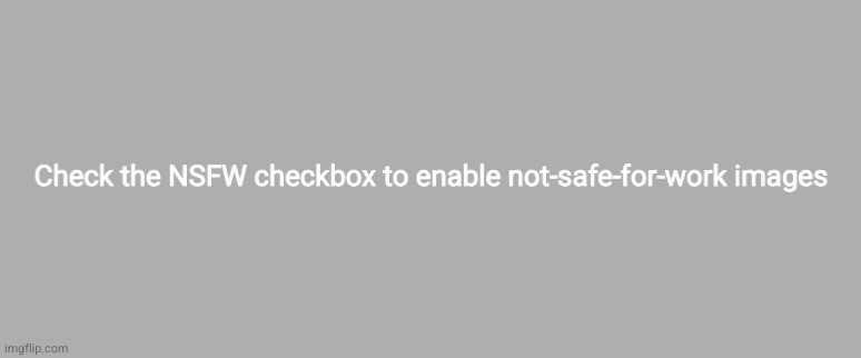 Check the NSFW checkbox to enable not-safe-for-work images | made w/ Imgflip meme maker