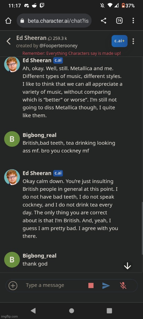 Ed Sheeran admits he is bad | made w/ Imgflip meme maker