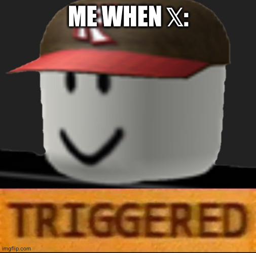 R????? | ME WHEN 𝕏: | image tagged in roblox triggered | made w/ Imgflip meme maker