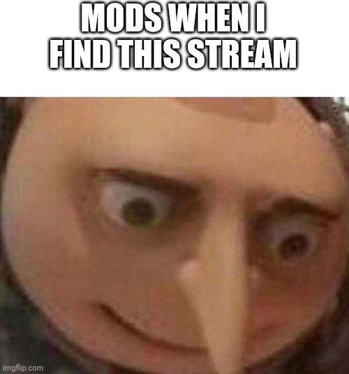 im the 100th follower | MODS WHEN I FIND THIS STREAM | image tagged in gru meme | made w/ Imgflip meme maker