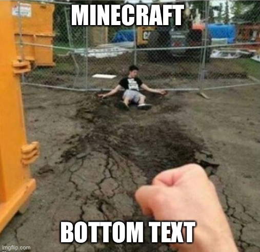 punch | MINECRAFT; BOTTOM TEXT | image tagged in punch,minecraft | made w/ Imgflip meme maker
