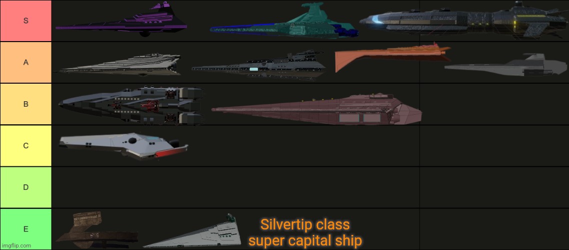 Inkverse Republic and Empire capital ships ranked | Silvertip class super capital ship | made w/ Imgflip meme maker