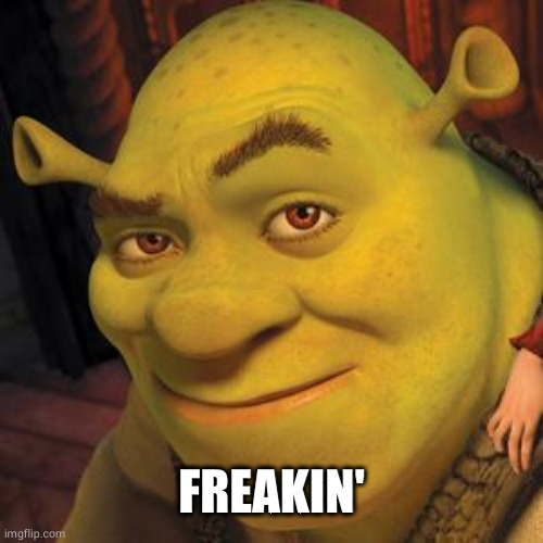 Shrek Sexy Face | FREAKIN' | image tagged in shrek sexy face | made w/ Imgflip meme maker
