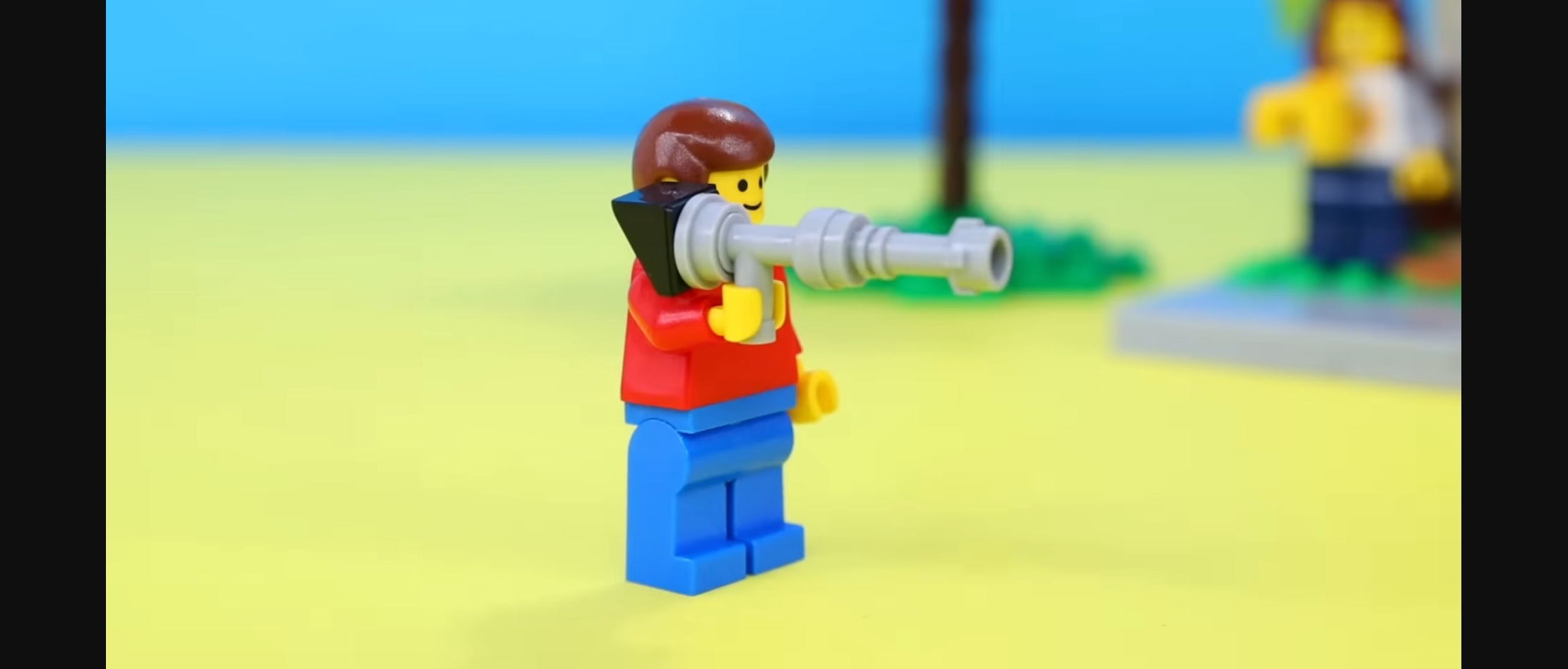 Lego figure gun Blank Meme Template