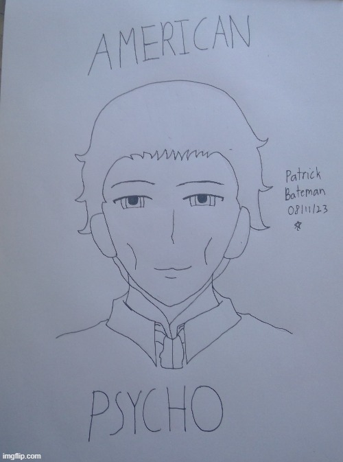 American Psycho anime version | image tagged in american psycho,patrick bateman | made w/ Imgflip meme maker