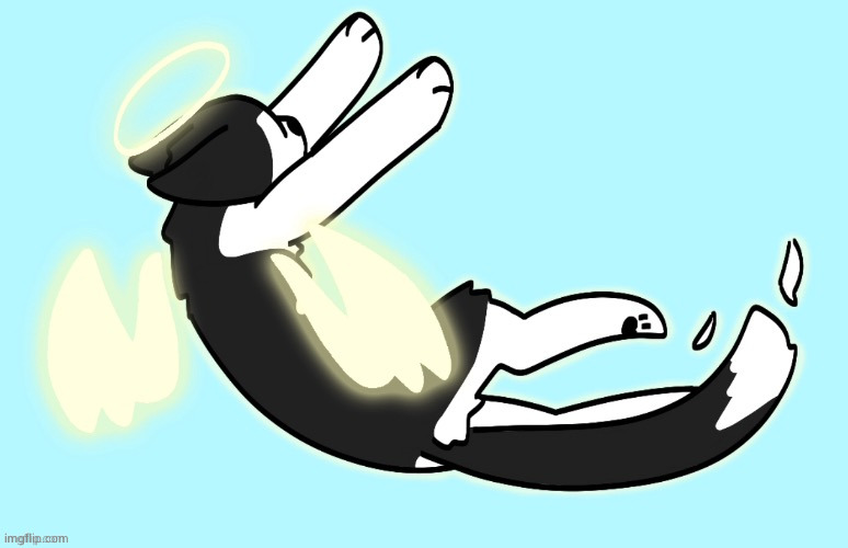 One of my friends from the furry stream made this to honor my cat Buster. <3 | image tagged in buster going to heaven | made w/ Imgflip meme maker