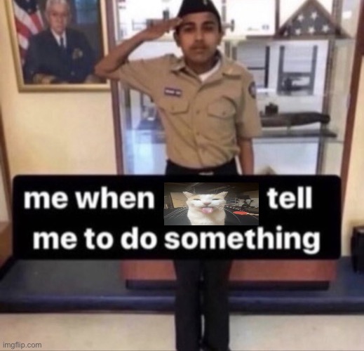 me when -- tell me to do something | image tagged in me when -- tell me to do something | made w/ Imgflip meme maker