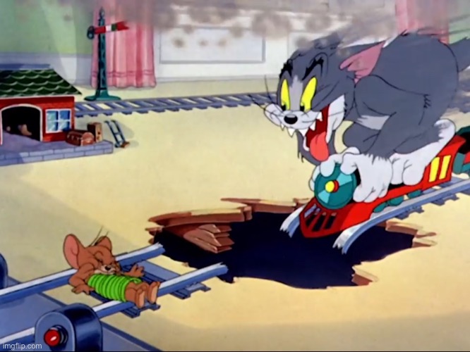 Tom and Jerry train | image tagged in tom and jerry train | made w/ Imgflip meme maker