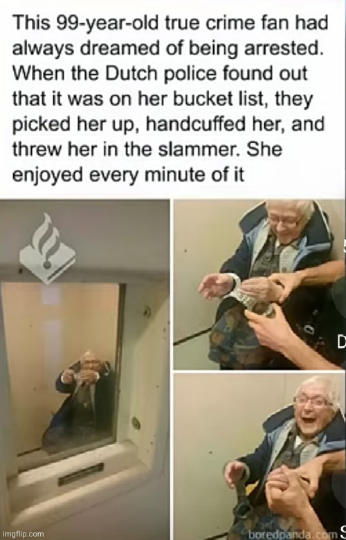 evil genius gets arrested | image tagged in arrested,old people,whyyy,wholesome,wholesome content,why | made w/ Imgflip meme maker