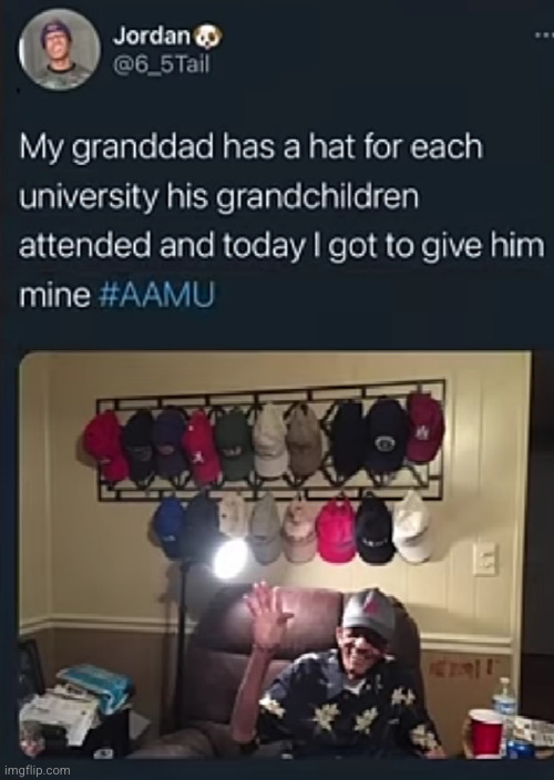 best hat collector ever | image tagged in funny,hats,wholesome,wholesome content,old people,lol | made w/ Imgflip meme maker