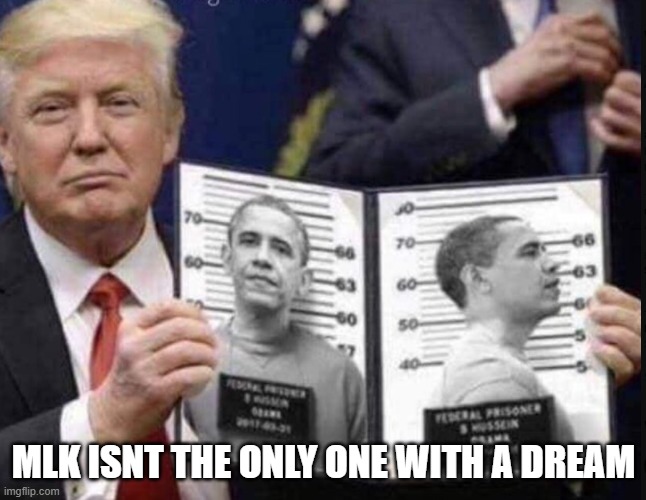 I have a dream | MLK ISNT THE ONLY ONE WITH A DREAM | image tagged in mlk,mlk jr,donald trump,trump,obama,barack obama | made w/ Imgflip meme maker