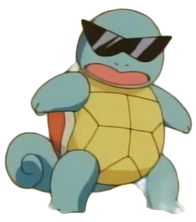 Squirtle with shades Blank Meme Template