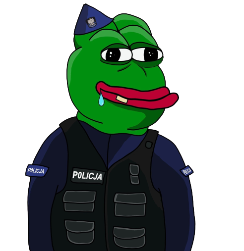 High Quality Polish Police Pepe Blank Meme Template