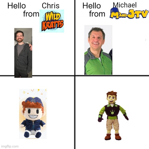 hello person from | Chris; Michael | image tagged in hello person from | made w/ Imgflip meme maker