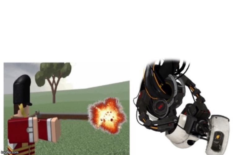 Blood and iron dragoon shoots glados 1812 colorized | made w/ Imgflip meme maker