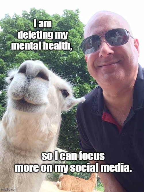 Mental health | I am deleting my mental health, so I can focus more on my social media. | image tagged in mental health,social media,focus,funny,support | made w/ Imgflip meme maker