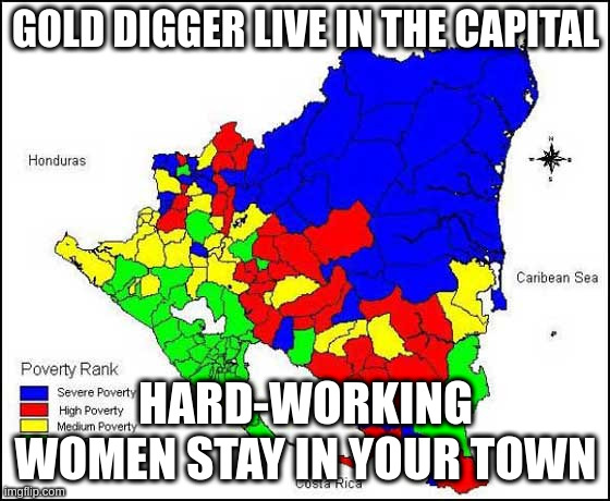 women | GOLD DIGGER LIVE IN THE CAPITAL; HARD-WORKING WOMEN STAY IN YOUR TOWN | image tagged in women | made w/ Imgflip meme maker