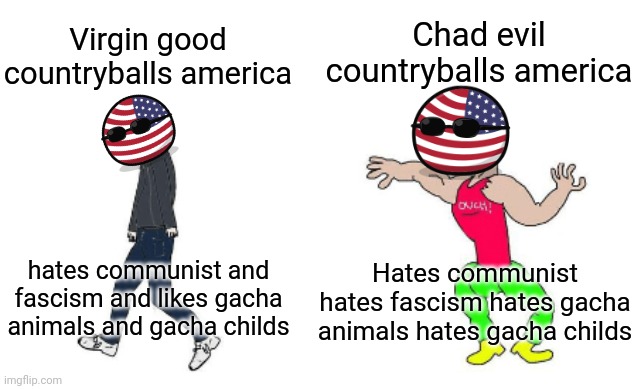 Virgin gacha animals and gacha childs vs chad roblox animals and