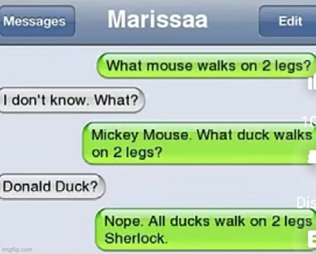 gottemmmmm | image tagged in donald duck,mickey mouse,disney,mouse,duck,funny texts | made w/ Imgflip meme maker