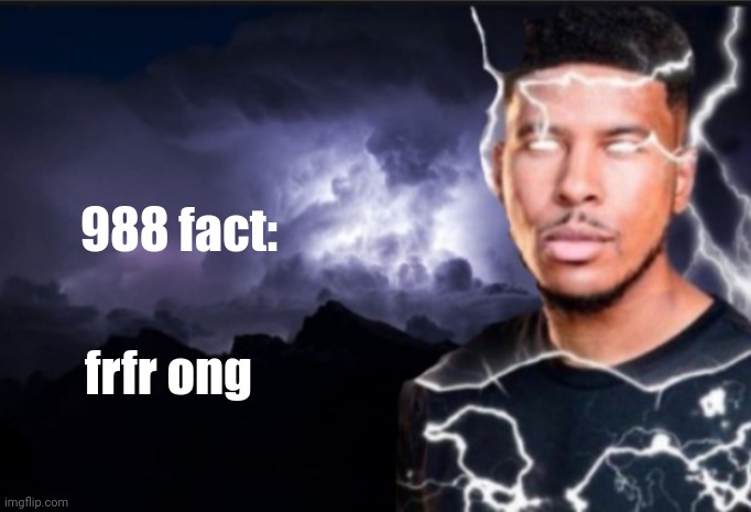 K wodr blank | 988 fact: frfr ong | image tagged in k wodr blank | made w/ Imgflip meme maker