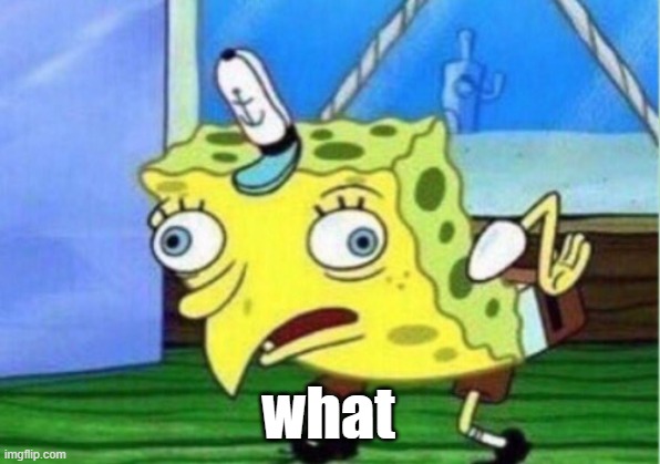 what | image tagged in memes,mocking spongebob | made w/ Imgflip meme maker