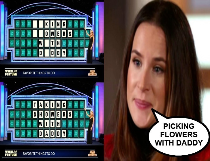 Things that will get you into hell. | image tagged in ashley biden,wheel of fortune,golden showers,showering with daddy,pedophilia,pedo joe | made w/ Imgflip meme maker