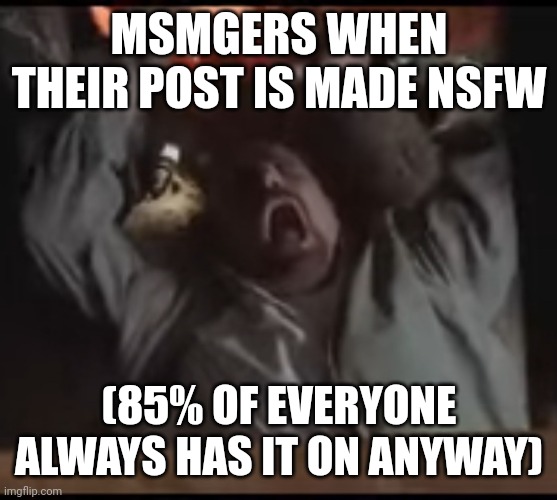 Добрый день | MSMGERS WHEN THEIR POST IS MADE NSFW; (85% OF EVERYONE ALWAYS HAS IT ON ANYWAY) | image tagged in walter white laughing,walter white dying,msmg | made w/ Imgflip meme maker