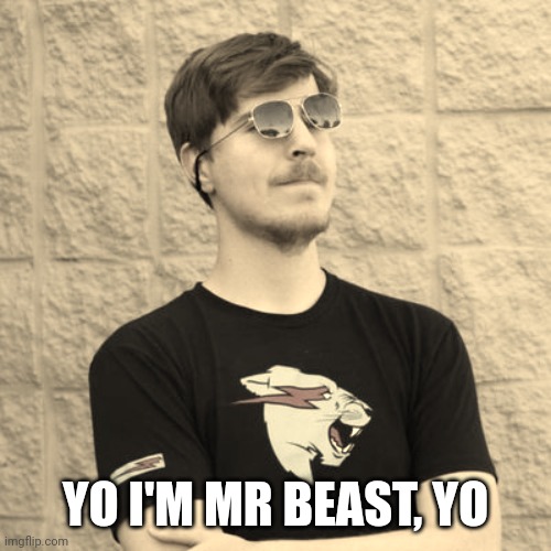 Mr. Beast | YO I'M MR BEAST, YO | image tagged in mr beast | made w/ Imgflip meme maker