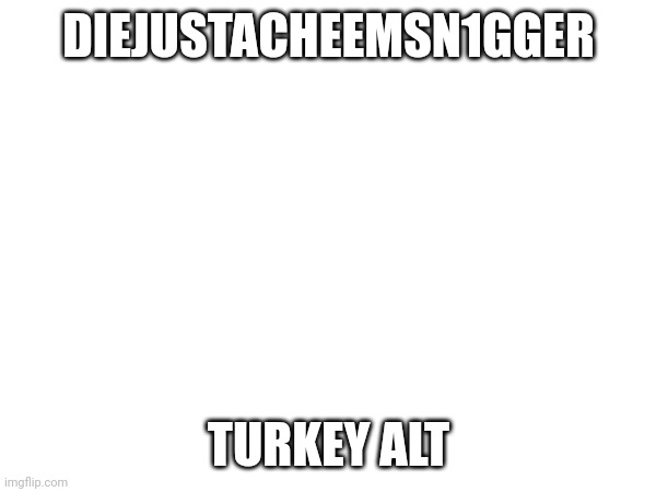 DIEJUSTACHEEMSN1GGER; TURKEY ALT | made w/ Imgflip meme maker