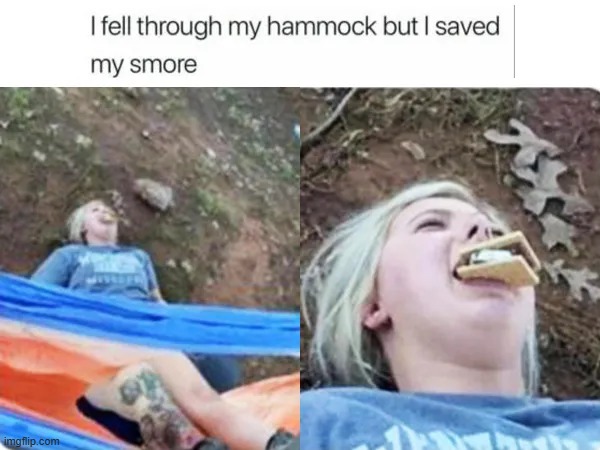 As long as the smore is safe, everything's ok XD | made w/ Imgflip meme maker