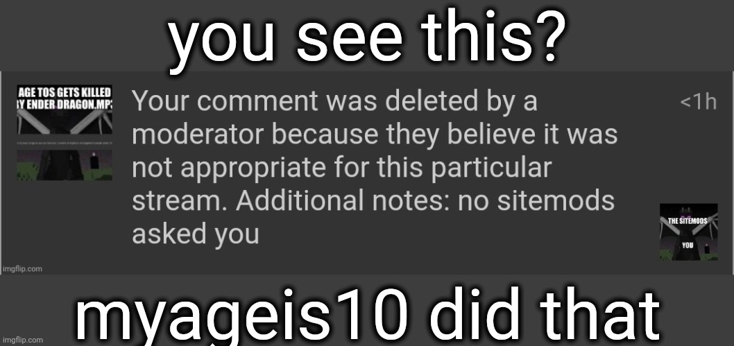 you see this? myageis10 did that | made w/ Imgflip meme maker