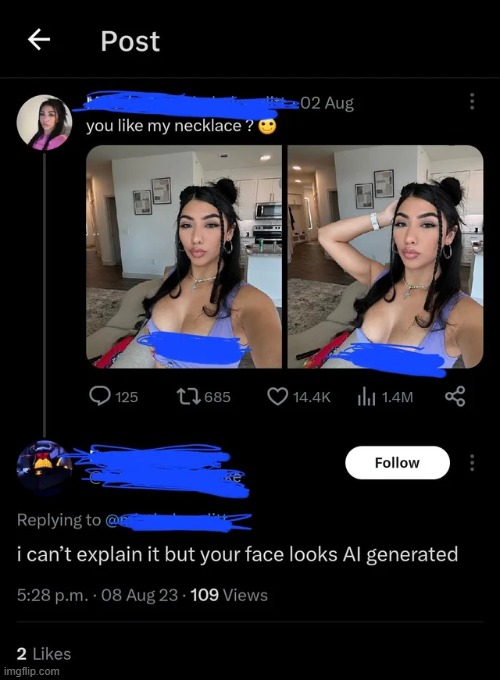 She looks like something I'd draw with my left hand... | made w/ Imgflip meme maker