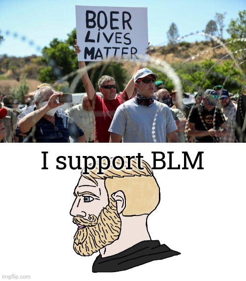 They get my full support. | I support BLM | image tagged in chad yes | made w/ Imgflip meme maker