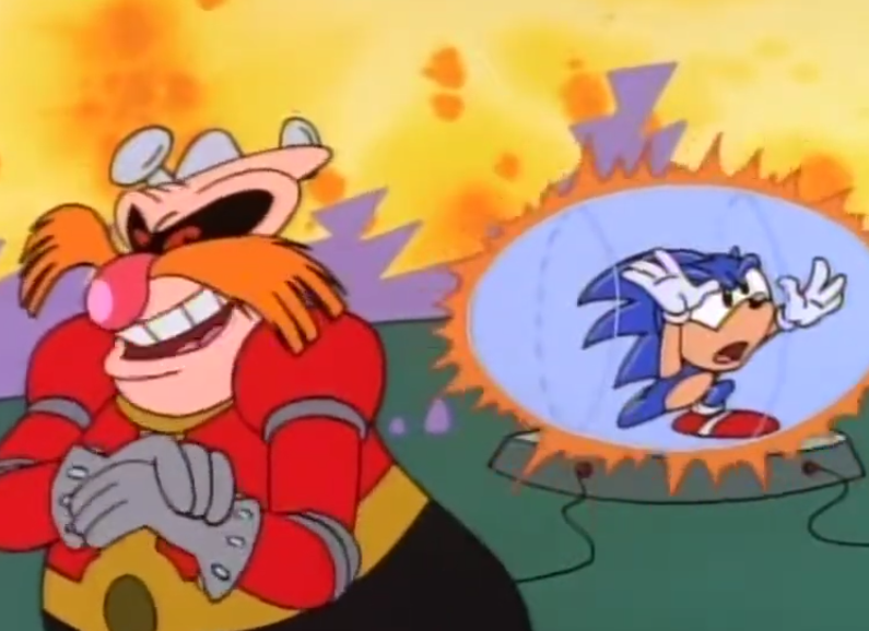 robotnik trapping sonic Blank Meme Template