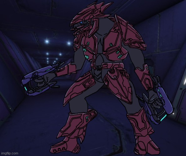 like the other few, not my background and outline was found on coloring page, Elite moment. | image tagged in halo,art,moment | made w/ Imgflip meme maker