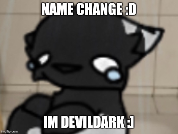 Yuhhhhhhhh finallyyyyyyyy | NAME CHANGE :D; IM DEVILDARK :] | image tagged in crying darkio | made w/ Imgflip meme maker