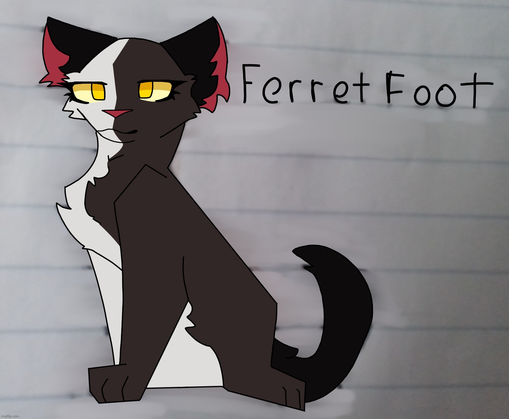 One of my first WC oc's, FerretFoot | made w/ Imgflip meme maker