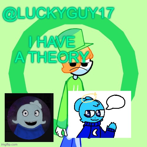 LuckyGuy17 Template | I HAVE A THEORY | image tagged in luckyguy17 template | made w/ Imgflip meme maker