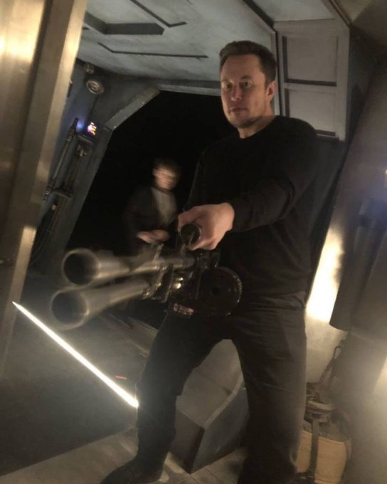 High Quality Elon Musk with gun Blank Meme Template
