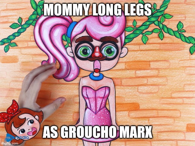 Mommy Long Legs as Groucho Marx | MOMMY LONG LEGS; AS GROUCHO MARX | image tagged in groucho marx,poppy playtime | made w/ Imgflip meme maker
